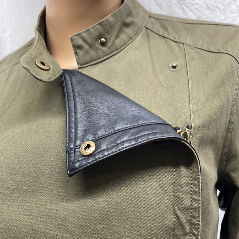 Marc New York Green and Black Faux Leather Jacket - Picture 4 of 11